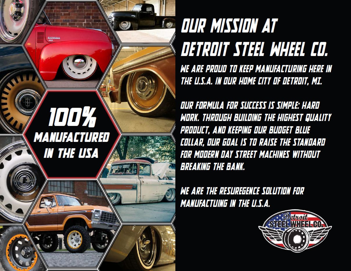 WHEELS 100% MANUFACTURED IN USA