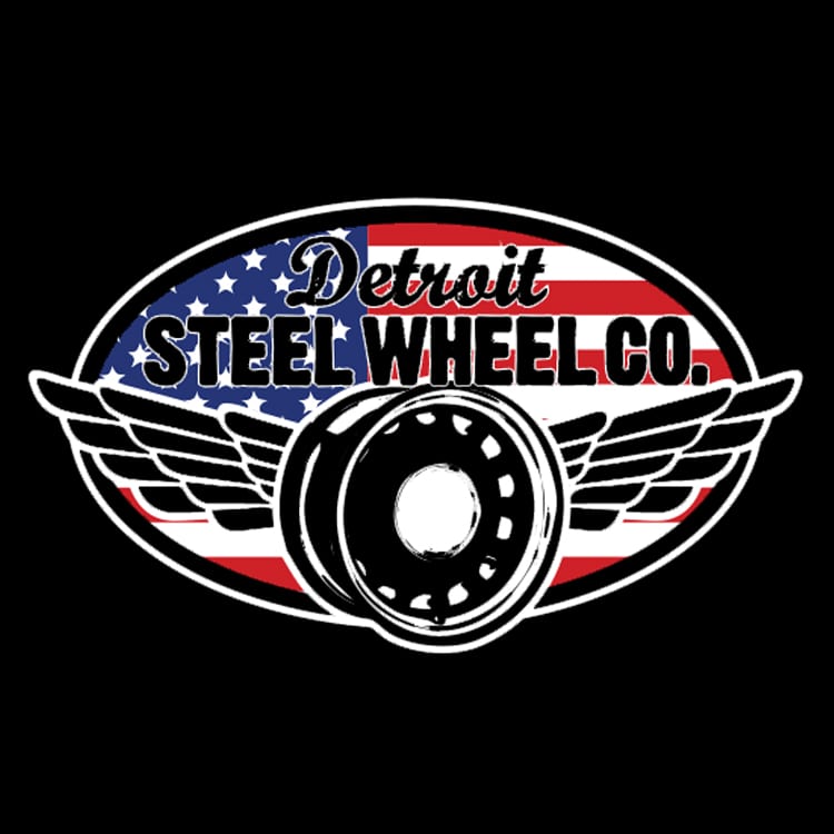 A logo of detroit steel wheel company