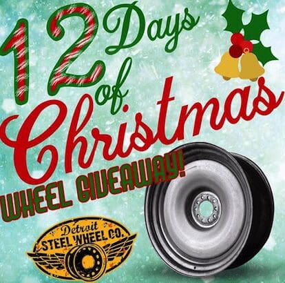 A christmas themed advertisement for the steel wheel company.