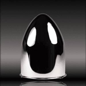 A black and white picture of a bullet