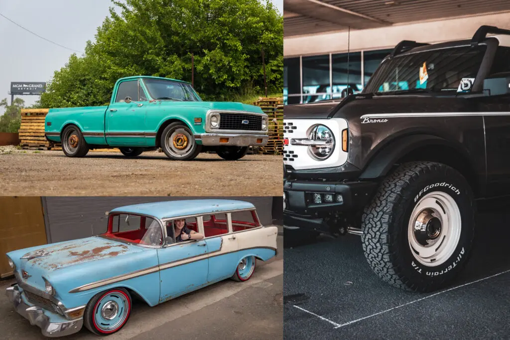 Photo album with luxury car